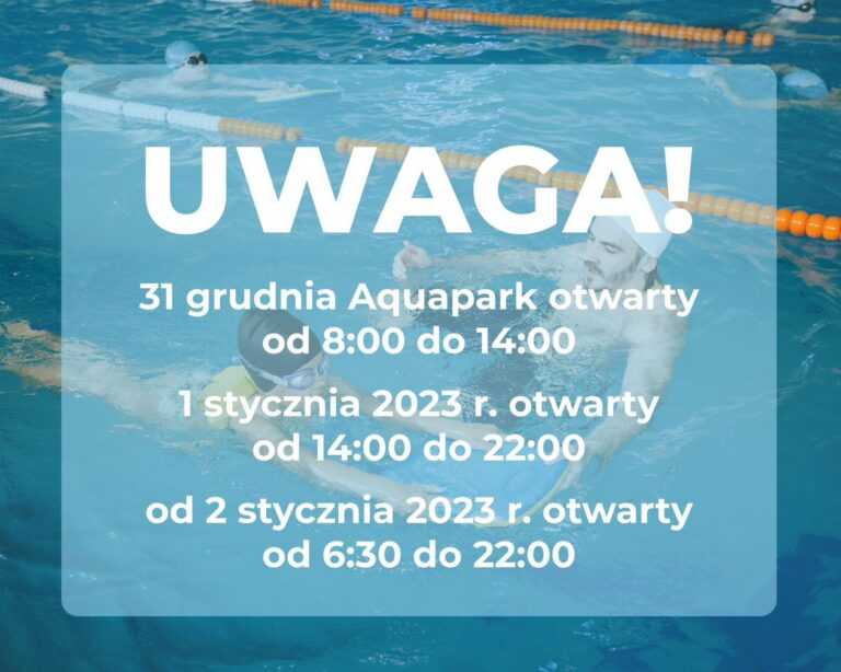 Zmiany godzin otwarcia Aquaparku