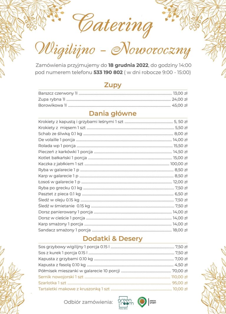 Catering Wigilijno-Noworoczny