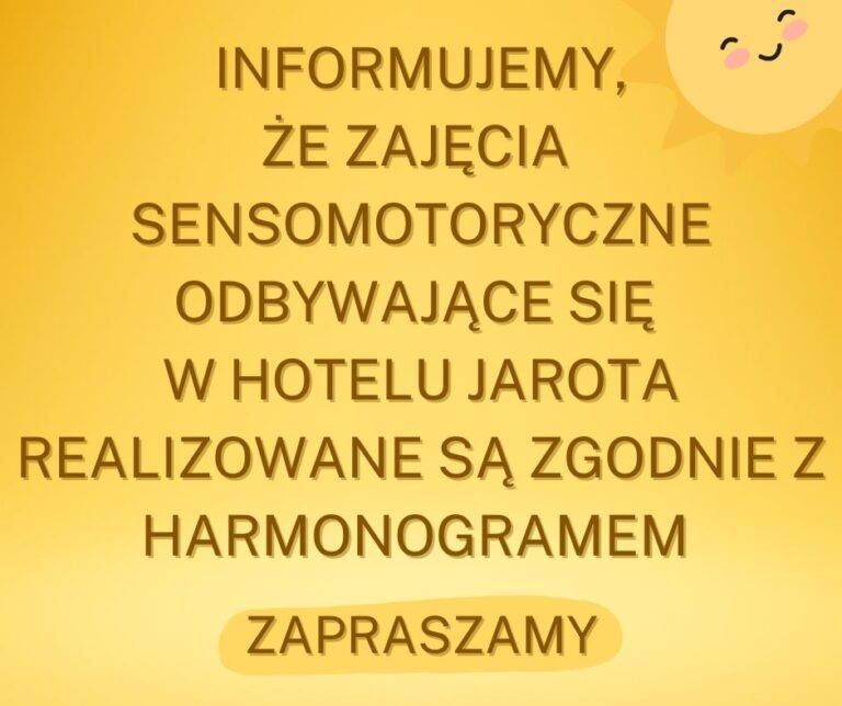 ZAJĘCIA SENSOMOTORYCZNE