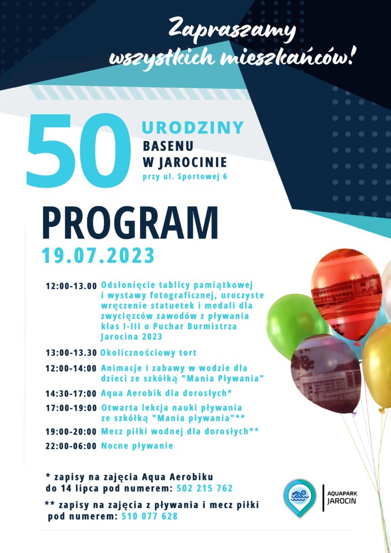 Dużymi krokami zbliżają się 50 urodziny jarocińskiego basenu.