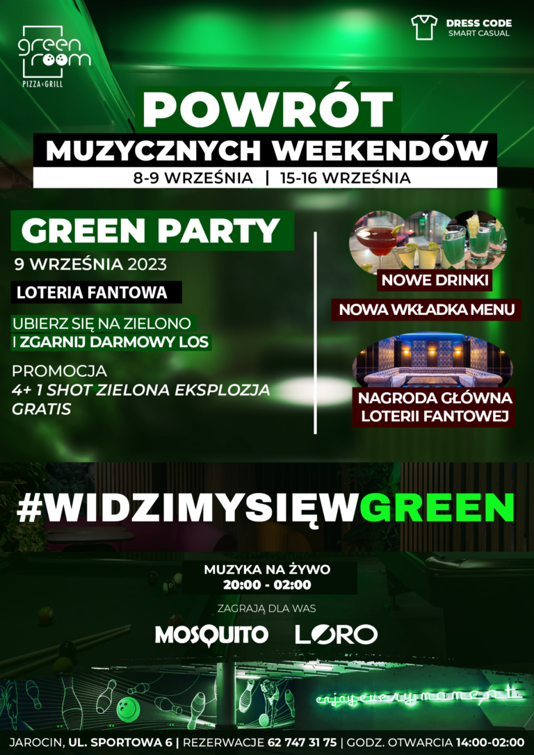 Powrót muzycznych weekendów w GREEN ROOM