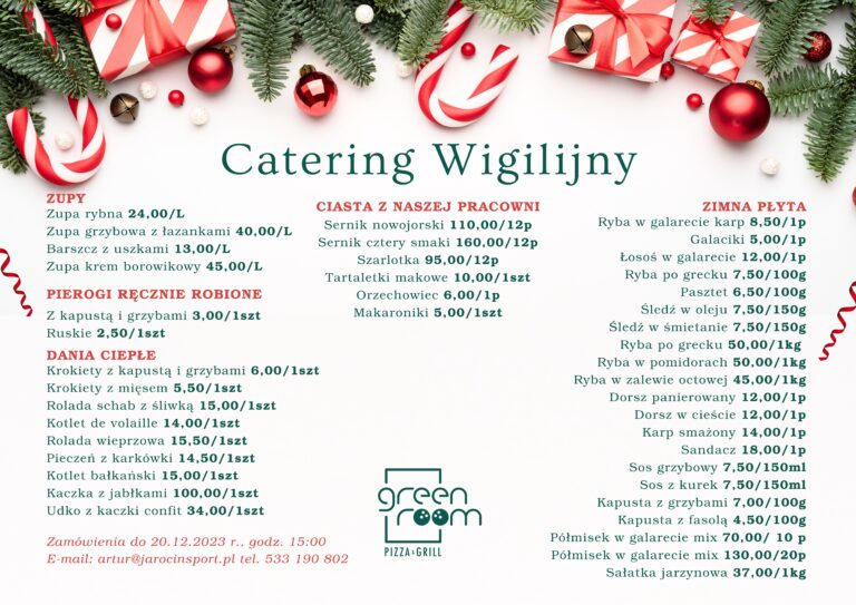 Catering wigilijny w Jarocin Sport !