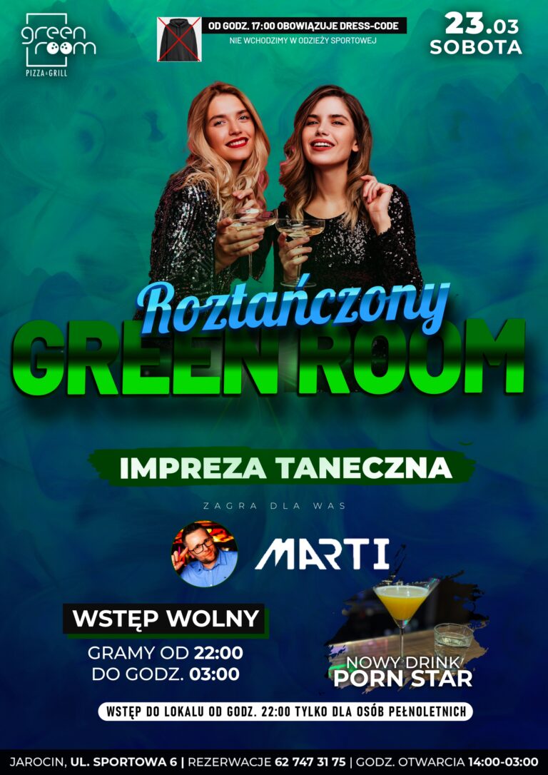 Impreza taneczna ROZTAŃCZONY GREEN-ROOM