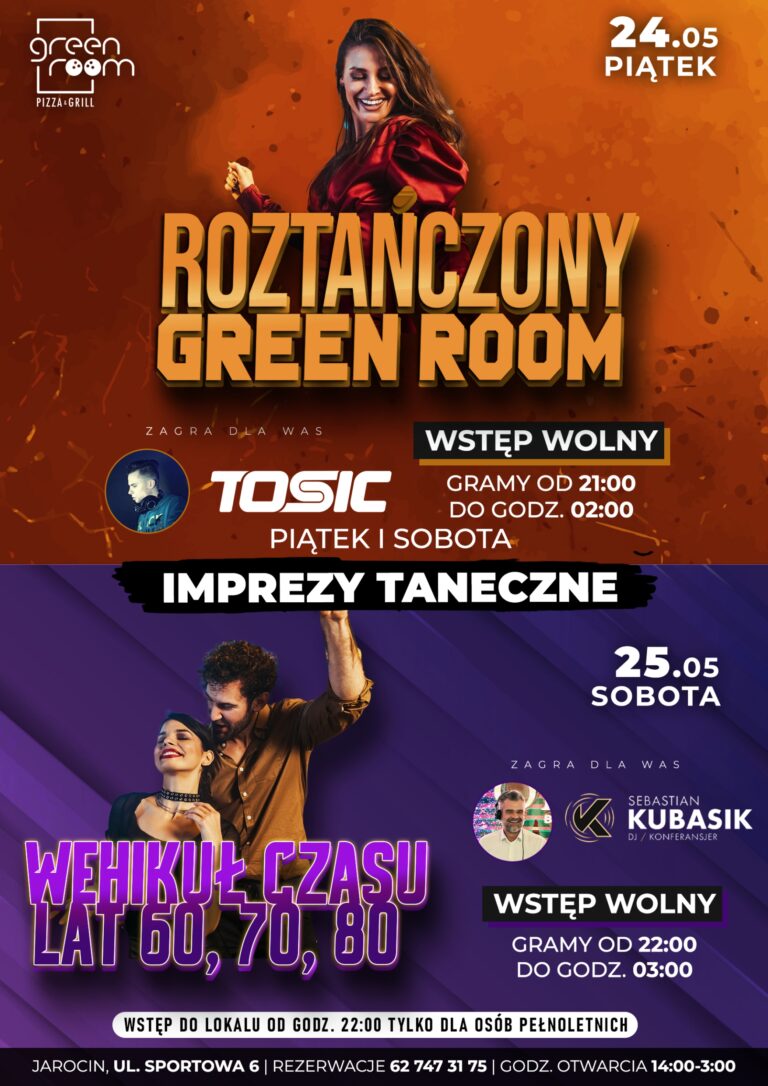 Impreza taneczna Roztańczony GREEN-ROOM / WEHIKUŁ CZASU