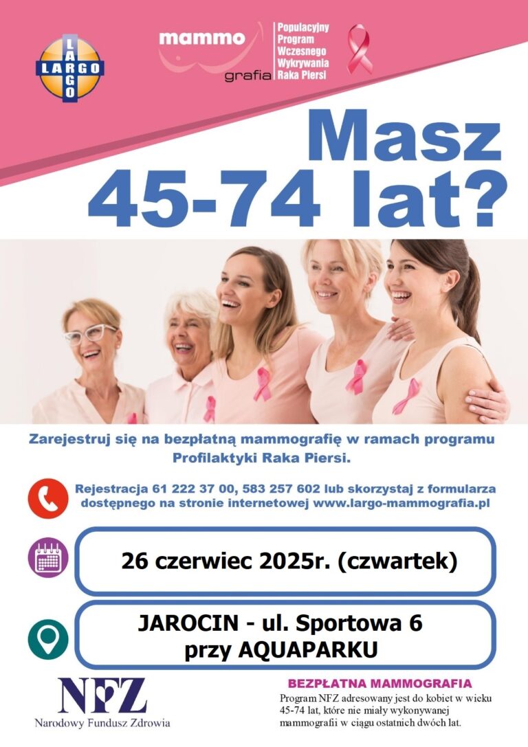 Badania mammograficzne – LARGO CZERWIEC