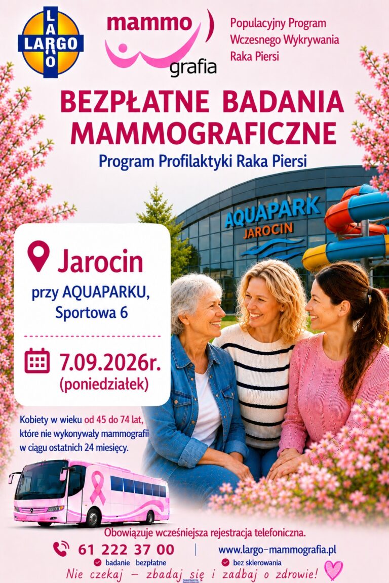 Badania mammograficzne 7.09.2026r. !